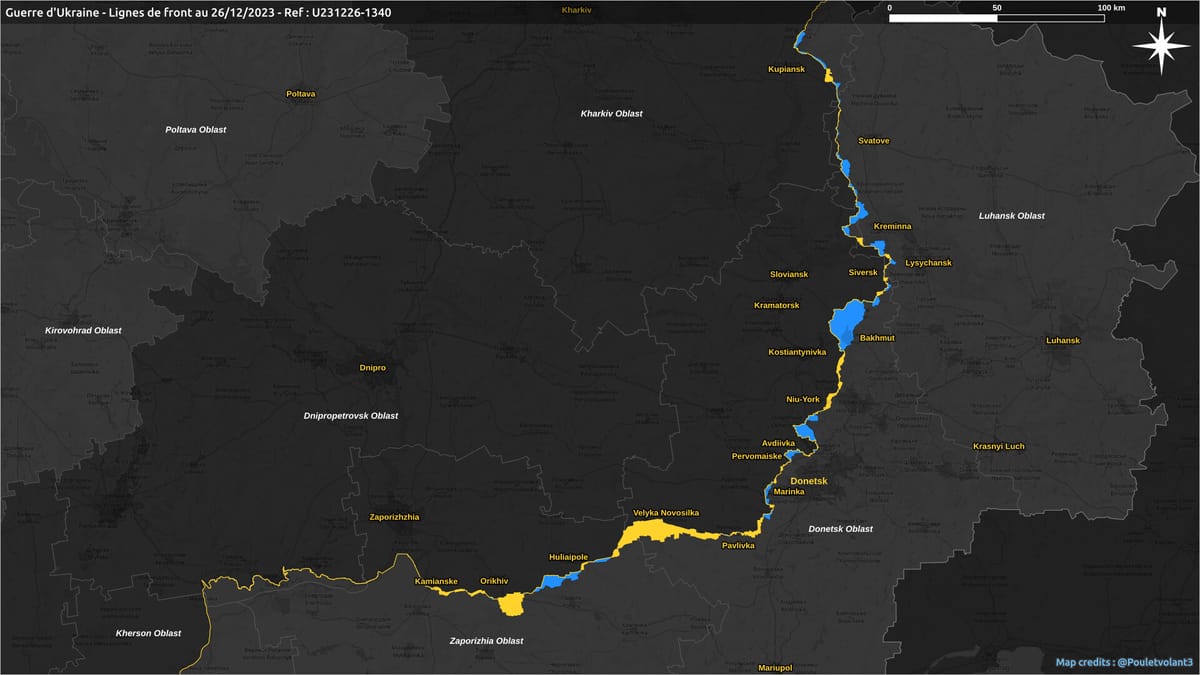 Bilan hebdomadaire n° 79 du 4 janvier 2024 (guerre d’Ukraine)