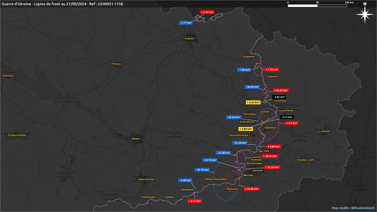 Bilan n° 96 du 22 septembre 2024 (guerre d’Ukraine)