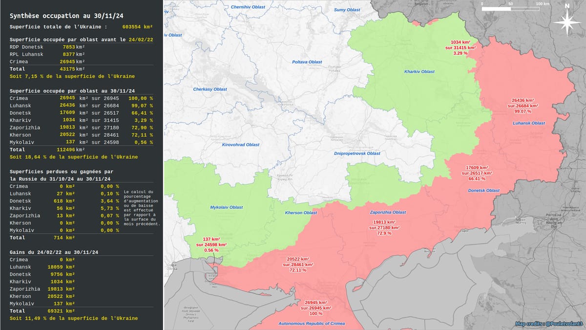 Bilan n° 101 du 1er décembre 2024 (guerre d’Ukraine)